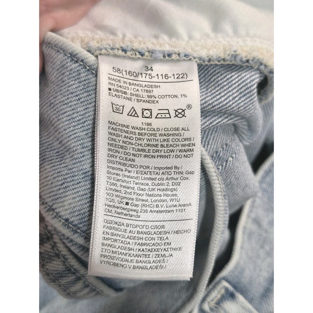Banana Republic High Rise Wide Leg Crop Sz 34 Jeans Light Wash Premium Denim C36 - Picture 10 of 12
